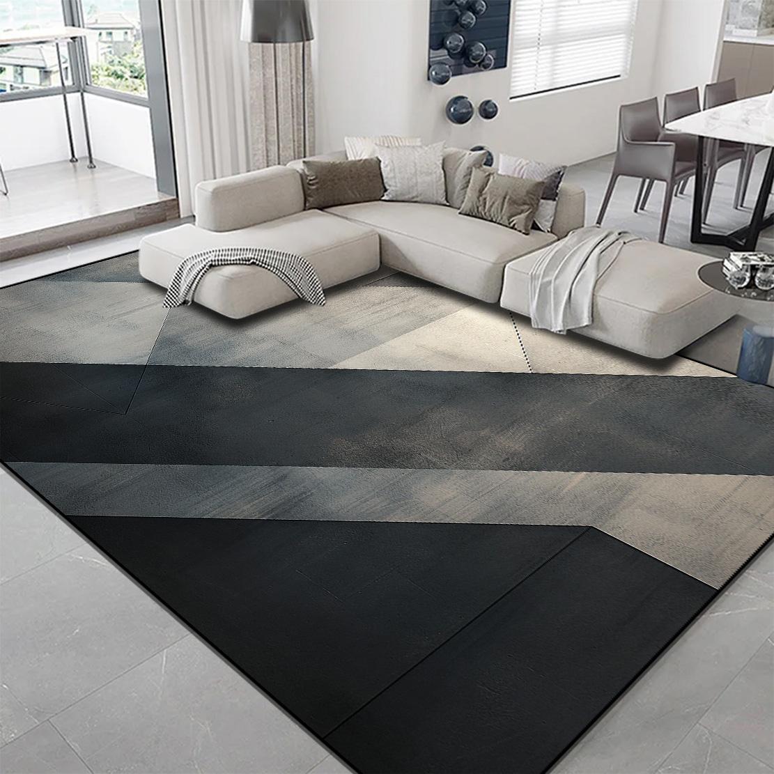 

Nordic Light Luxury Living Room Rugs Sofa Coffee Tables Carpets Modern Geometric Bedroom Balcony Home Cloakroom Floor Mats 60*90cm