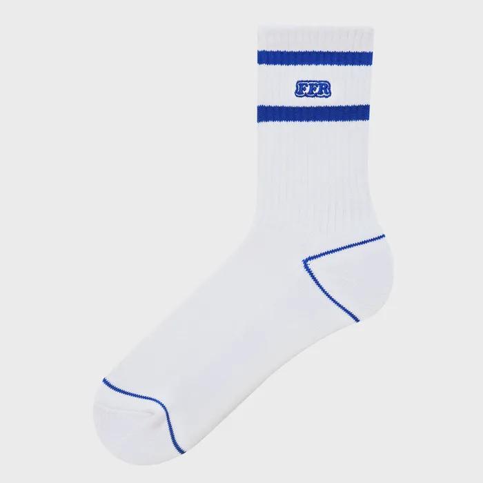 Line Sports Cushion Embroidered Socks (BLUE)