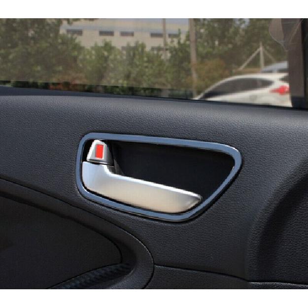 For Kia K3 Forte 2014-2018 Black Steel Car Inner Door Handle Frame Cover Trim 4*