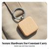 Square Wooden Keychain Blank DIY Key Tag Paintable for Painting, Crafters
