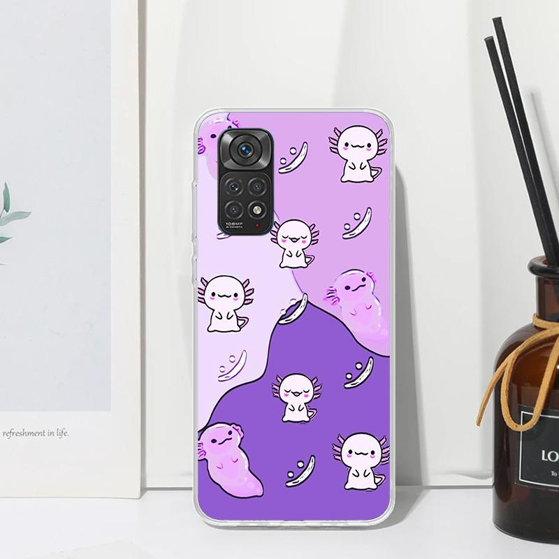

Cute Axolotl Kawaii Phone Case For Xiaomi Redmi Note 15 13 14S 14 Pro Plus 12S 11S 10S 12 11E 10 11T Art Fundas Back Cover Redmi Redmi Note 14 4G
