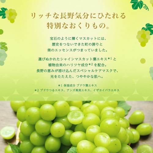 Face Mask Pack Lululun Nagano/Yamanashi Lululun (Shine Muscat scent) 1 piece x 5 bags