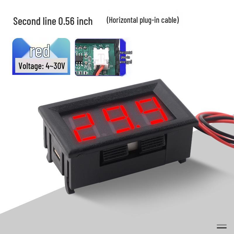Digital Voltmeter Head: 0.28/0.36/0.56 Inch, 30V-120V, Two/Three-wire Options, With/Without Shell