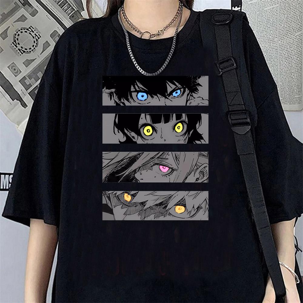 Japanese Anime Blue Lock T Shirt Women Men Short Sleeve T-shirt Harajuku Tops Tees Cartoon Streetwear