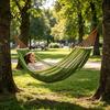 Reinforced Traction Rope Hammock with Breathable Ice Mesh Design Double Load Comfortable Outdoor Swing Bearing 200kg Anti-rollover Skin-friendly