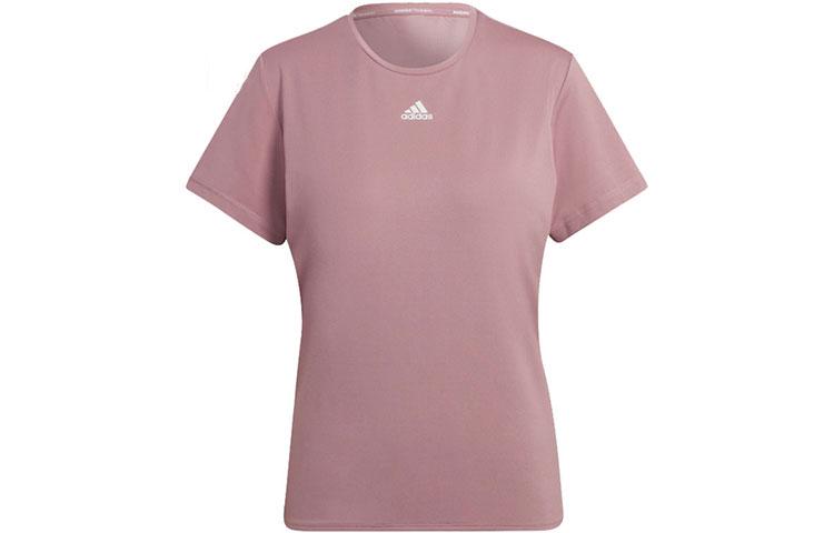 Adidas T Shirts Women s Purple Pink Crew Neck Moderate Straight Fit HG0253 M