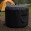 Round Fire Pit Cover Waterproof Round Fire Pit Dust Cover Weatherproof Oxford Fabric Protector For Barbecue Bonfire Grilling