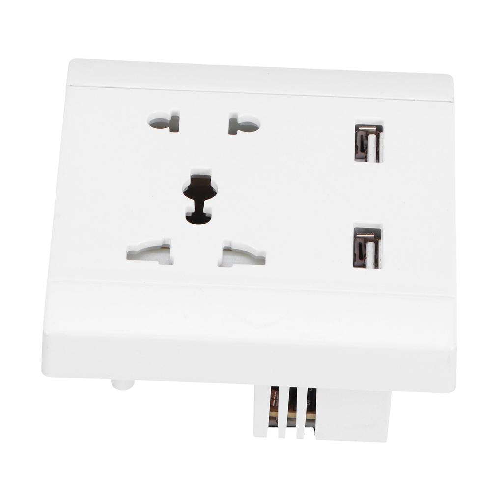 13A Multifunctional Wall Power Outlet Socket with 2 USB Port Home Improvement 110/