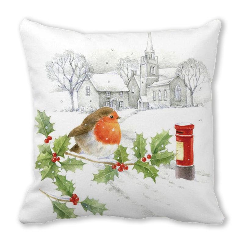 Tema de Crăciun Atmosfera de Crăciun Model imprimat Husă de pernă Acasă Sufragerie Canapea Pernă decorativă Husă de pernă 45x45cm