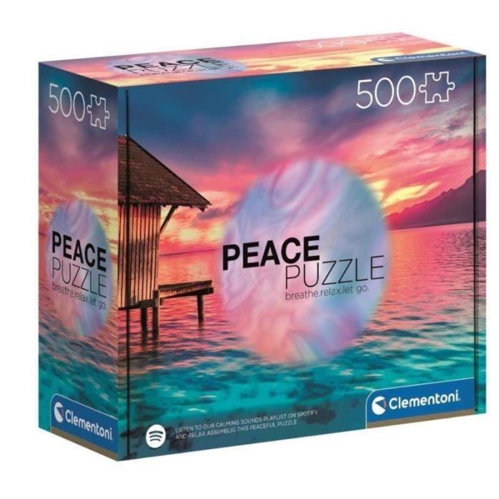Puzzle - Clementoni - Paix Vivre le Présent - 500 pièces - Paysage - Multicolore