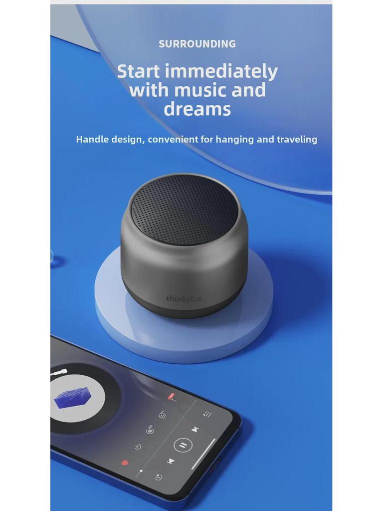 K30 Bluetooth 5.0 Wireless Speaker with Metal Body and Enhanced Bass for Laptop ThinkPlus