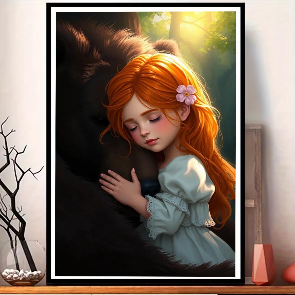 Little Girl Diamond Decorative Painting Set 5D DIY Full Diamond Embroidery Decorative Painting Handmade Products
