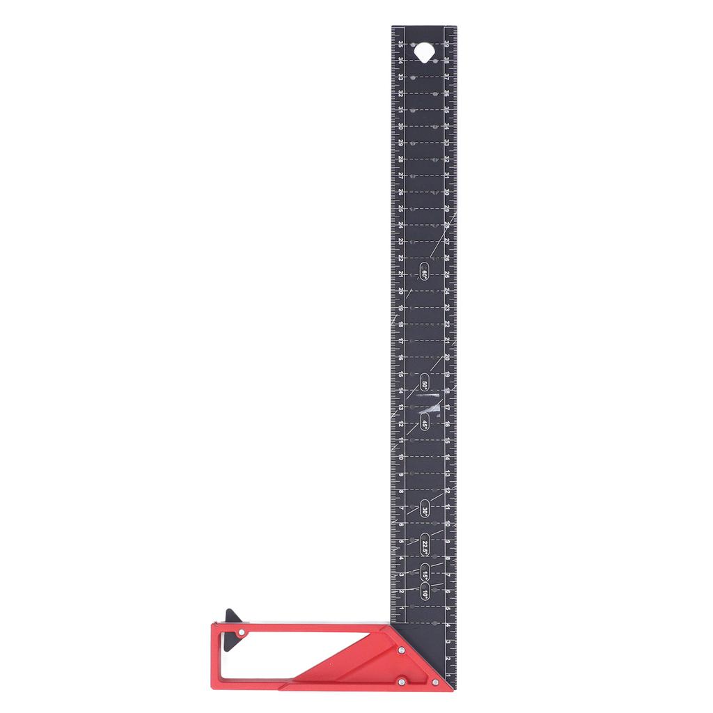 Woodworking Straight Angle Ruler 30 Degrees  45 Degrees  90 Degrees  3mm Thickness Adjustable High Accuracy Universal for