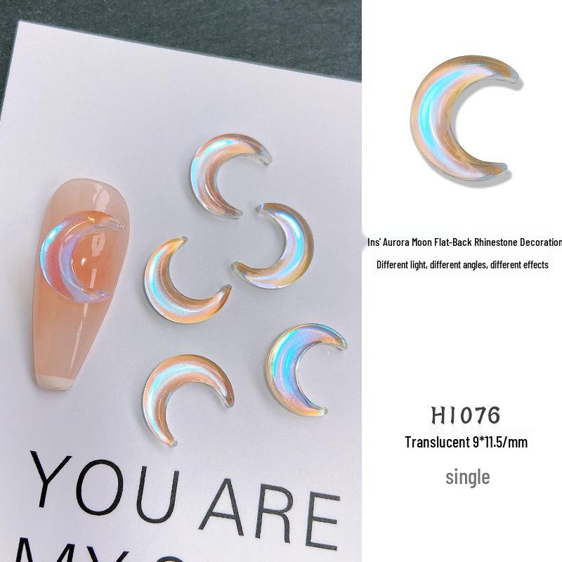 Internet Celebrity Nail Art: Crystal Ornaments, Colorful Irregular Rhinestones, Mocha K9 Crystal Nail Decor
