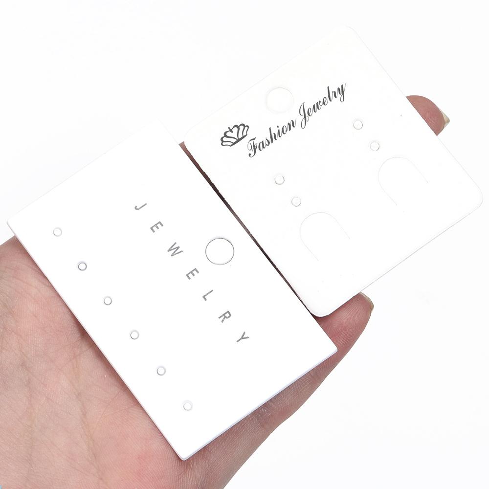 50 Stück Mehrform Weiß Schmuckverpackungskarte Faltkarte Für DIY Armband Halskette Ohrringe Display Handgemachte Verpackungskarte