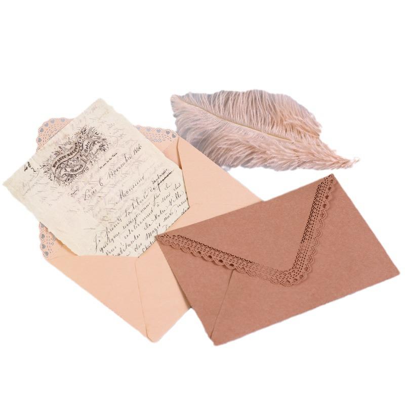 Colorful Laser-Cut Lace Triangular Invitation Card for Weddings and Birthdays