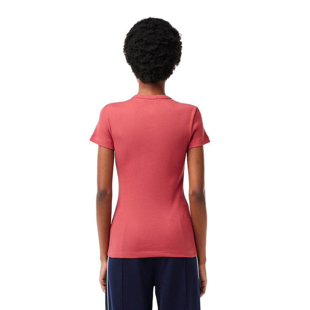 Lacoste Womens/Ladies Ribbed Slim T-Shirt