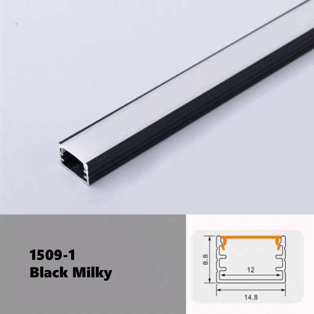 

2010 2310 Черный светодиодный алюминиевый профиль U-образный канал Черный молочный рассеиватель настенный светильник для шкафа кухонная линейная полоса света 50cm x 1pcs