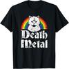 Death-Metal-Shirt, satanische Katze, Regenbogen-Rock, Gothic-Konzert-T-Shirt
