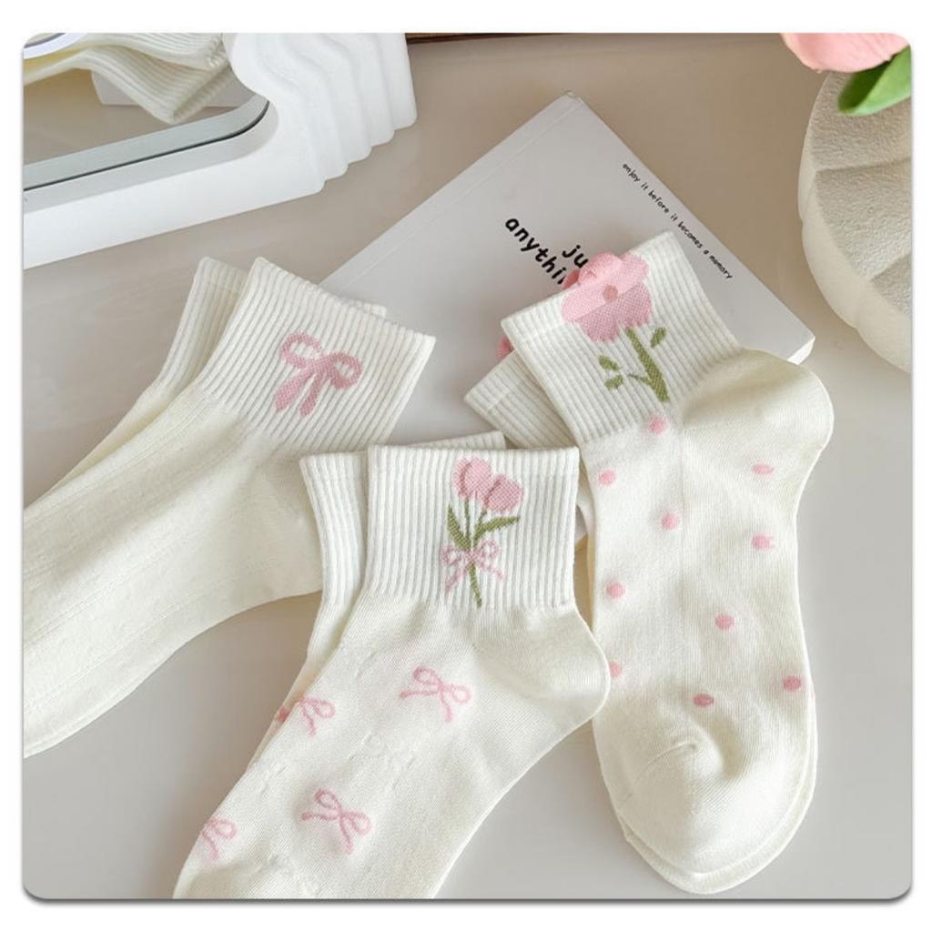 10-1 Socks for Children, Short Socks for Women, Cute and Sweet Mid Tube Socks, Short Tube Socks, Versatile Sports Socks for All Seasons