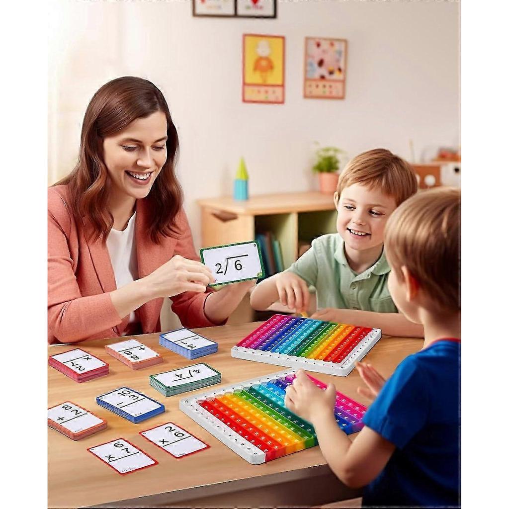 Flash Cards for Kids Ages 4-8, Math Flash Cards & Chart, Math Learning Tools Game for Addition Subtraction Division Multiplication, Fit for Kindergart