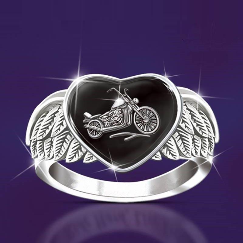 Ring Jewelry Love Wings Couple Rings New Creative Motorcycle Fashion Ring Hand Jewelry