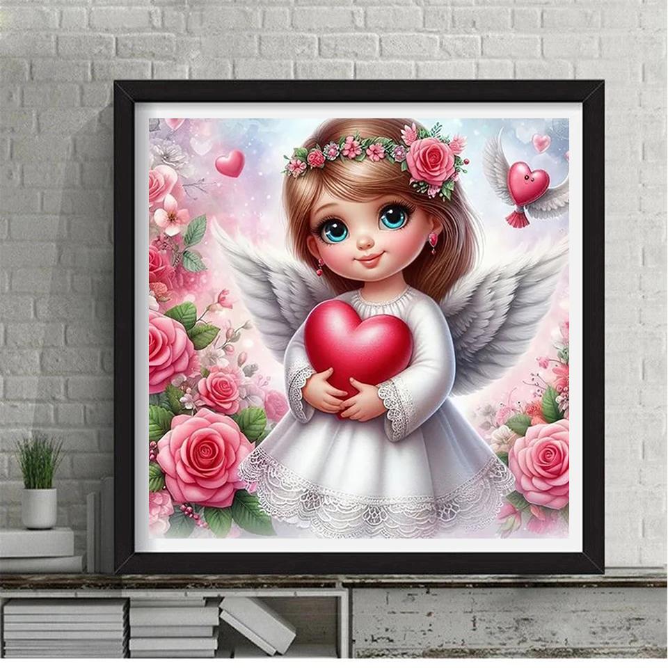 5D DIY Diamond Painting Girl Full Round Square Diamond Fairy Set Home Decoration Arts and Crafts Home Decoration Gift