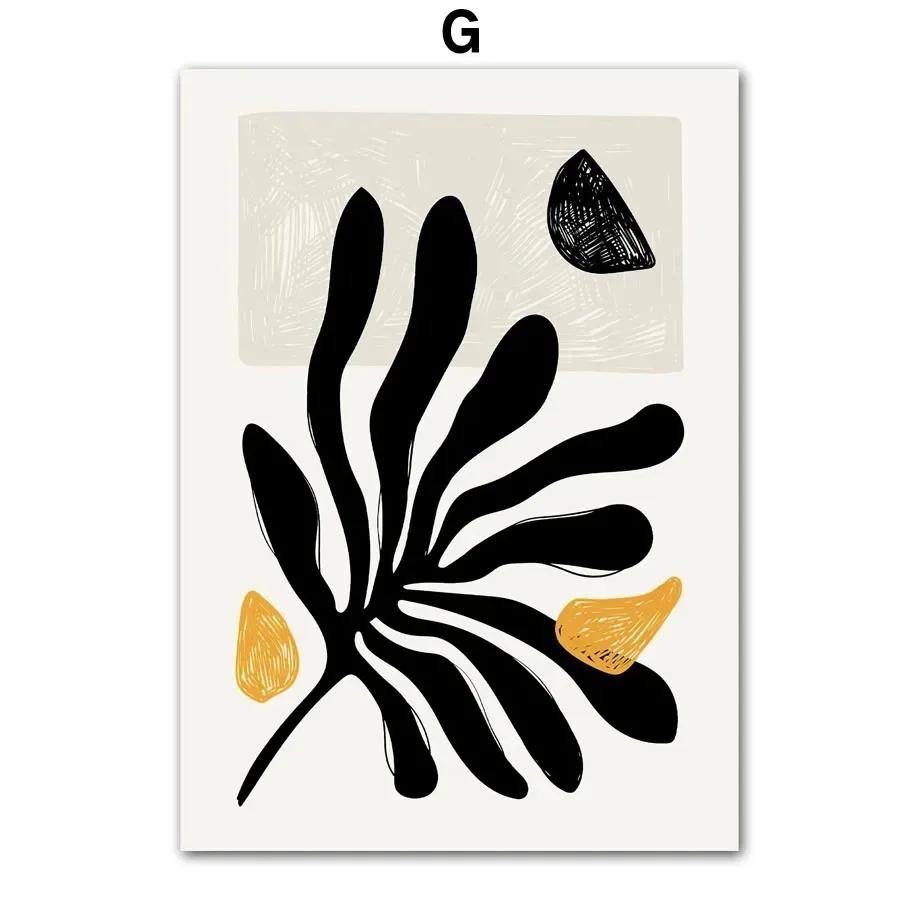 Schwarze Tinte Frau Linie Blätter Abstrakte Galerie Wand Kunst Leinwand Malerei Nordic Poster & Drucke Wand Bild Für Wohnzimmer Dekor