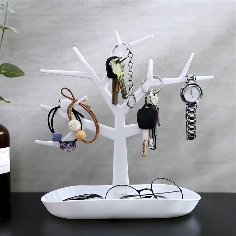Creative Key Storage Rack ABS Plastic Bird Tree Key Holder Jewelry Rack Living Room Creative Ornaments Desk Organizer