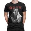 Ozzy Osbourne Middle Finger T Shirt Men's  Cotton Funny T-Shirts O Neck  Tees Short Sleeve Clothing 4XL 5XL 6XL