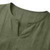 Men's Linen V-Neck T-Shirt Loose Fit Casual Summer Top