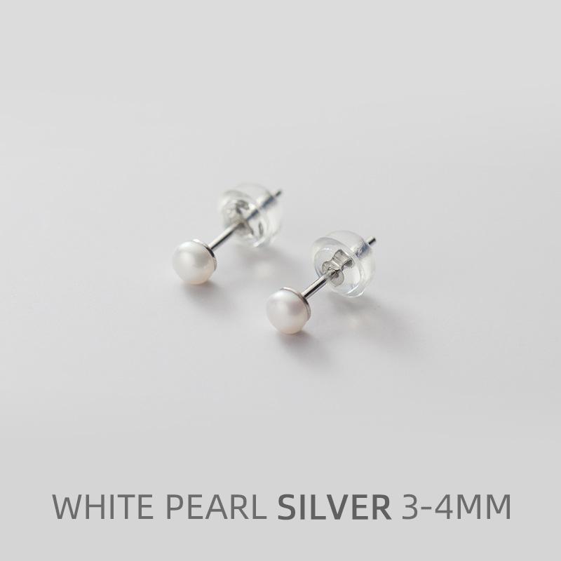 

Multi-Color Natural Pearl Hight Quality 925 Sterling Silver Anti-Allergy Stud Earring for Women Fine Jewelry Accessories