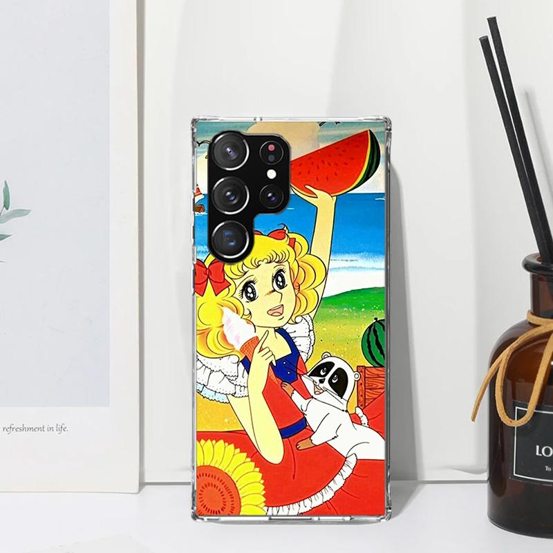Anime Candy Phone Case For Samsung Galaxy S25 S24 S23 S22 Ultra S21 FE S20 Plus S10 + S10E Art Fundas Back Cover S24 S23 S22 S21