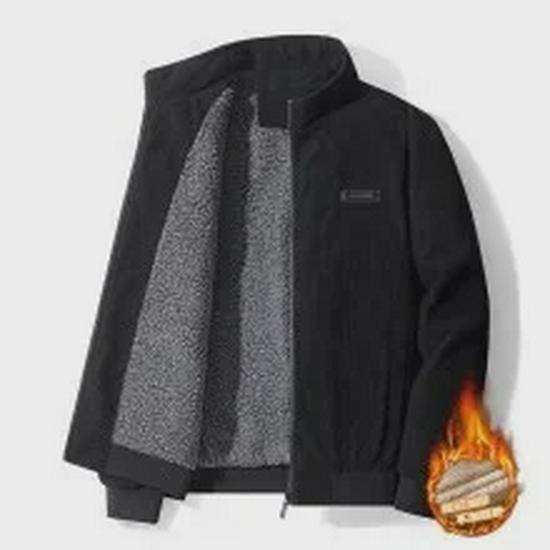 Men's Slim-Fit Corduroy Jackets: Casual Korean Style, Versatile, Thick Fleece for Spring/Autumn