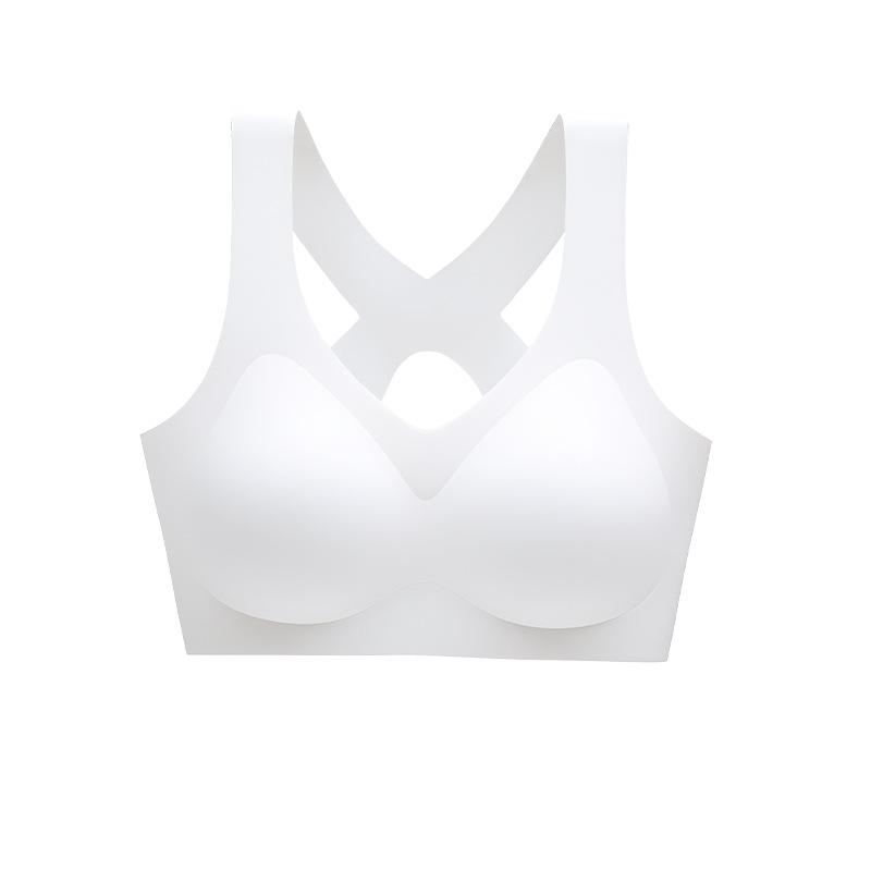 Cross Beautiful Back Underwear Women's No Steel Ring Gathers and Closes the Secondary Breasts Adjusted Anti-sagging Sports Bra Cover Large Chest