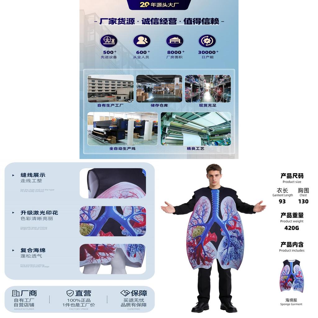Game Character Lung Cosplay Costume With Digital Print For Halloween And Stage Performances
