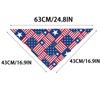 Red White Blue Pet Bandana Reusable Washable Dog Scarf for Independence Day Holiday Party Pet Accessories