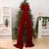 Big Red Velvet Bow For Valentine'S Xmas Decoration Tree Topper