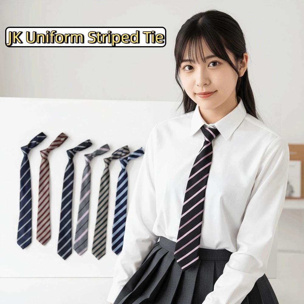 Stripe JK Uniform Necktie Printed Belt Accessories Simple Shirt Tie Decoration Performance