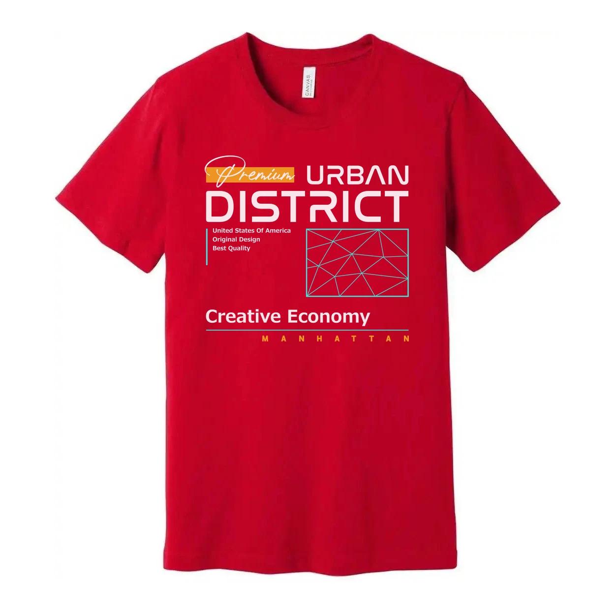 Urban District Unisex T Shirt Graphic With Creative Economy Manhattan Theme And S