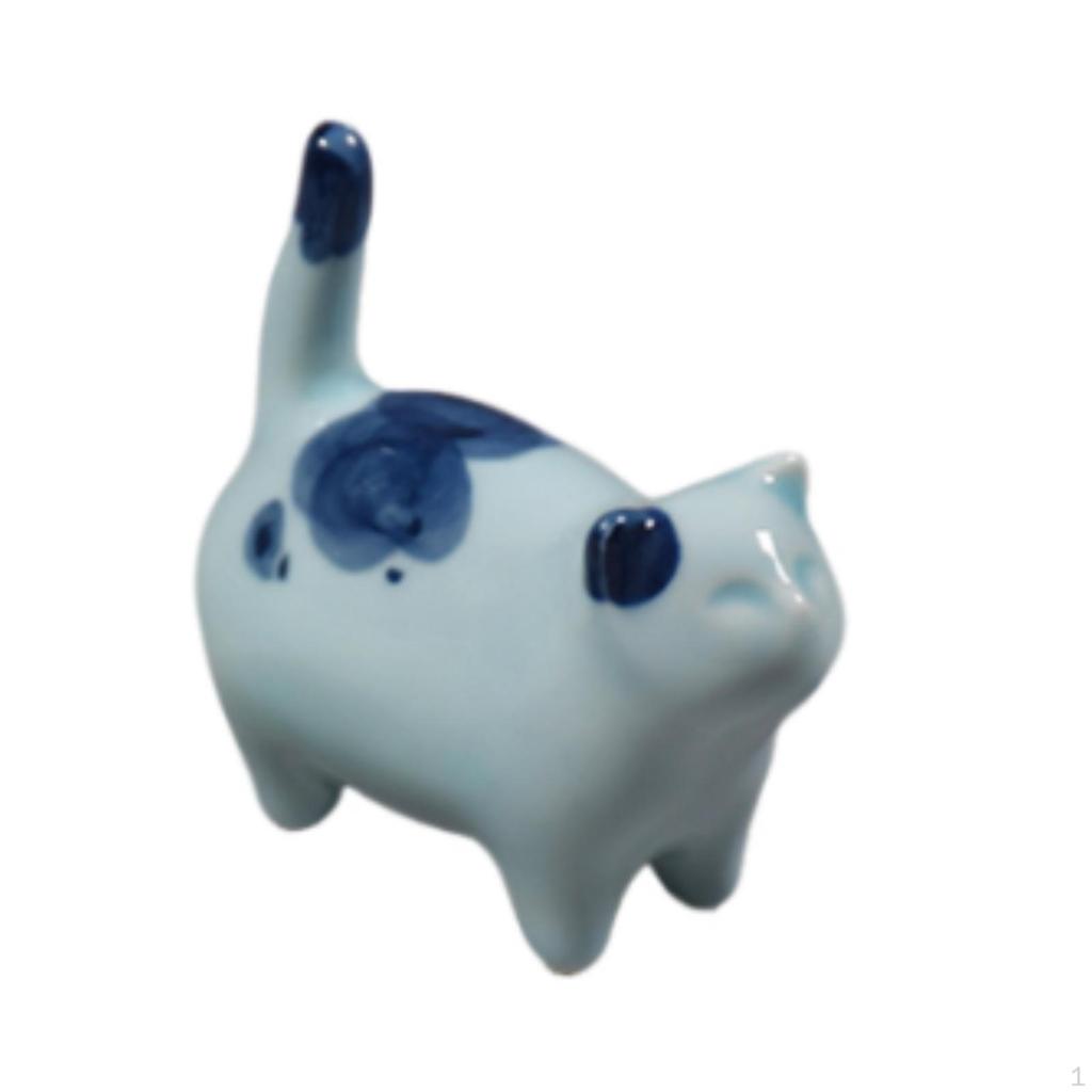 Handcrafted Cat Ornament for Tea Ceremony Kung Fu Pet Gift Desk Lovers