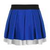 Girls Cheerleading Dance Performance Skirt: Contrast Color Elastic Waistband Two Layers Pleated Skirt for Competition