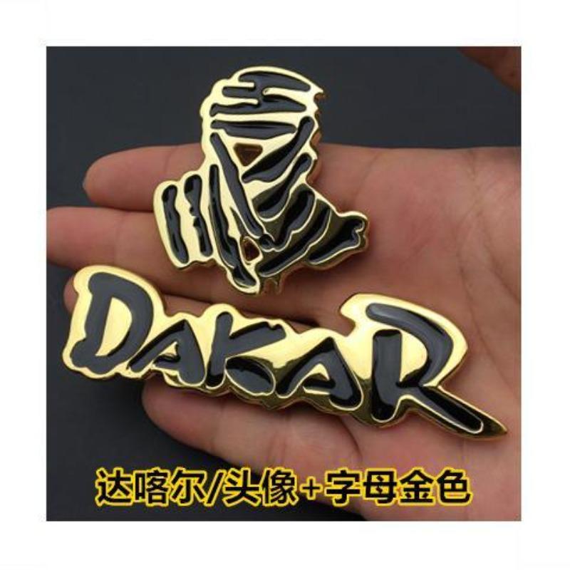 Adatto per adesivi personalizzati in metallo per auto Dakar, distintivi di modifica per fuoristrada rally SUV, distintivi posteriori e adesivi per carrozzeria