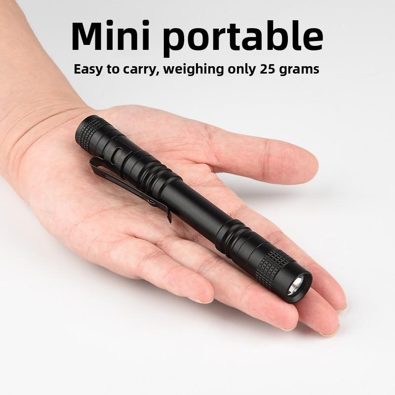 Aluminum Alloy Mini Led Flashlight With Pen Clip For Camping And Outdoor Activities