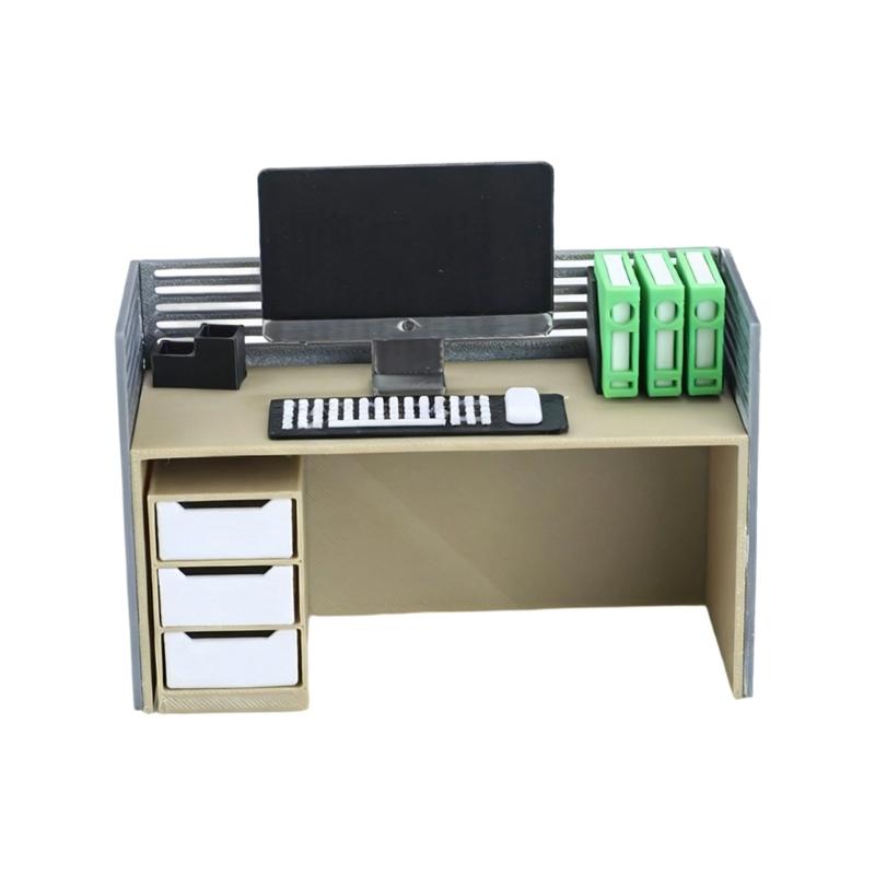 

Contemporary Workstation Miniature Desk Plastic Construction Perfect For Offices Decoration And Creative Projects