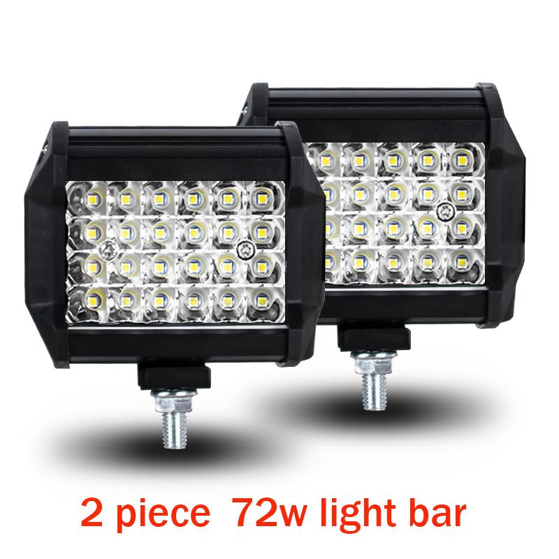 4/ 7 Inch 120W Combo Off Road Led Light Bars Spot Flood Beam for Work Driving Offroad Boat Car Tractor Truck 4x4 SUV ATV 12V 24V