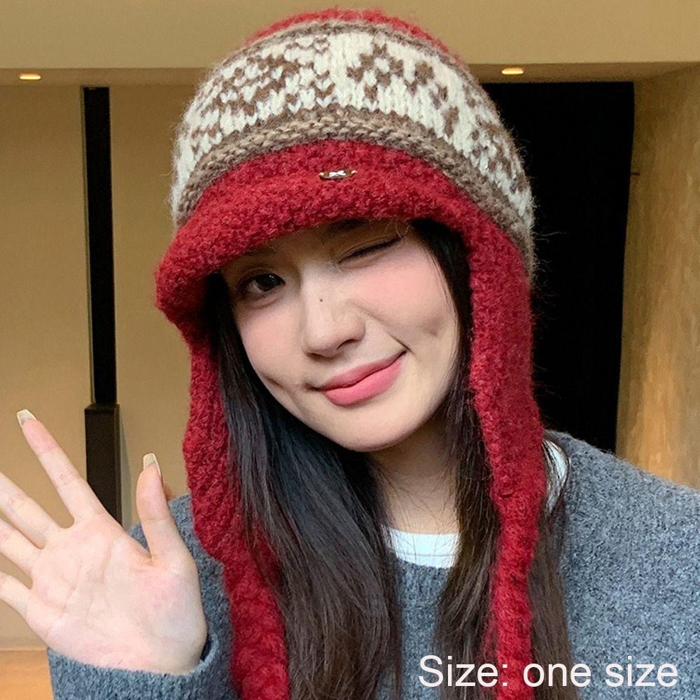 Windproof Ear Protection Hat Cold Proof Winter Warm Hat Creative Knitted Cap Autumn Winter