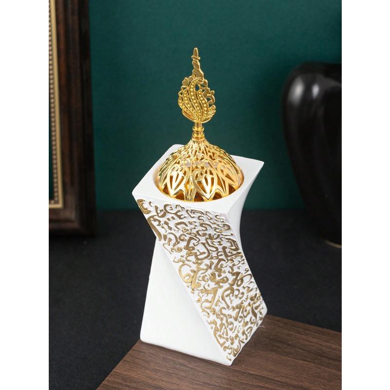 

Black with Metal Cover Bedroom Incense Ornaments Living Room Furniture Ornaments Gifts Birthday Graduation one-size білий