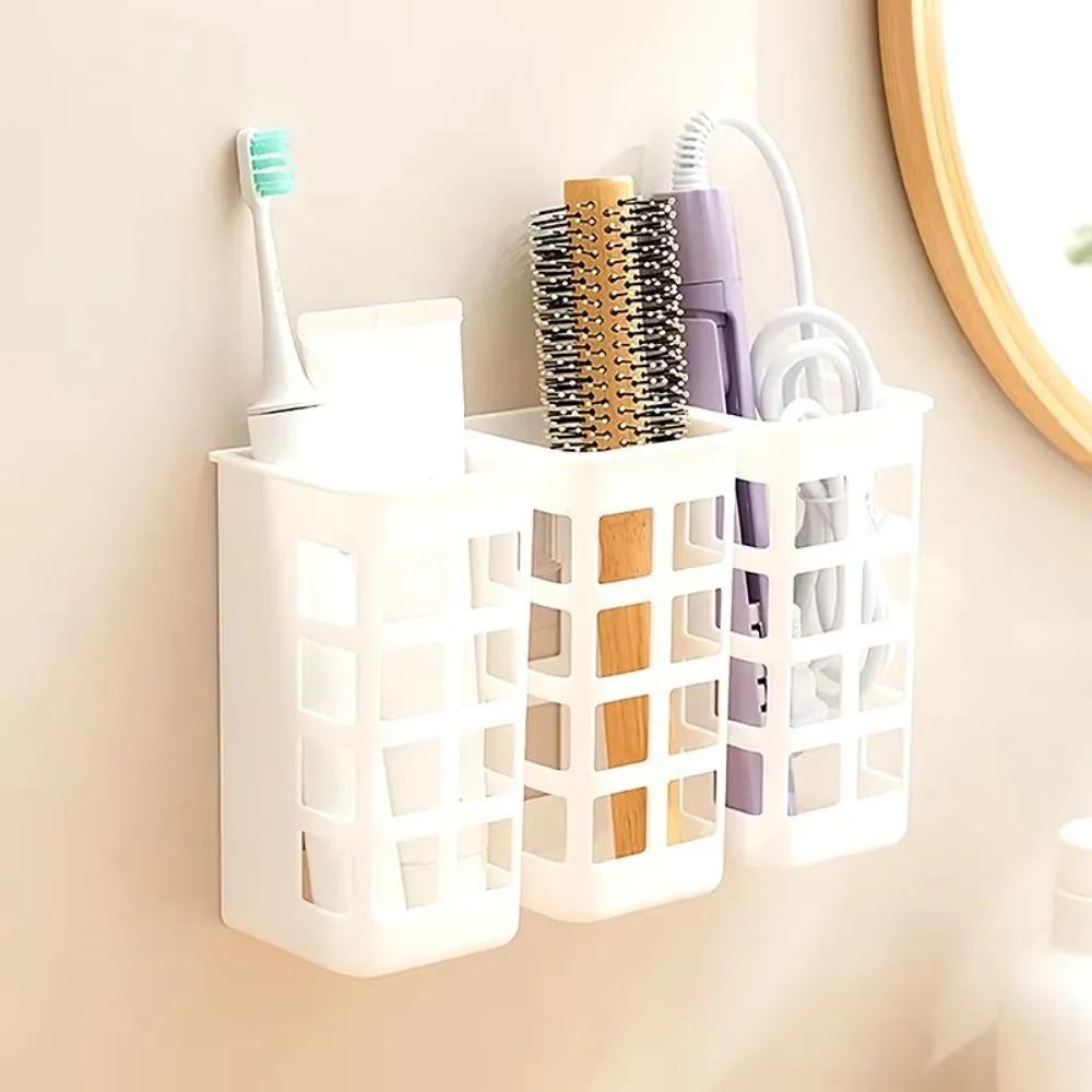 Plastic Storage Holder Organizer for Hair Styling Tools Curling Iron Comb Stand Bathroom Countertop Storage Box with Ventilation Holes