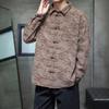 Camicia da uomo a maniche lunghe primaverile Camicie da uomo stile cinese Camicie da uomo monopetto con colletto quadrato Top vintage da uomo con ricamo